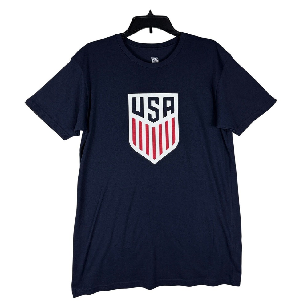 US Soccer Weston McKennie 8 Mens T-Shirt Navy Blue USMNT Graphic Tee Size M NWT